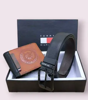 Original Tommy Hilfiger Wallet and Belt Gift Set