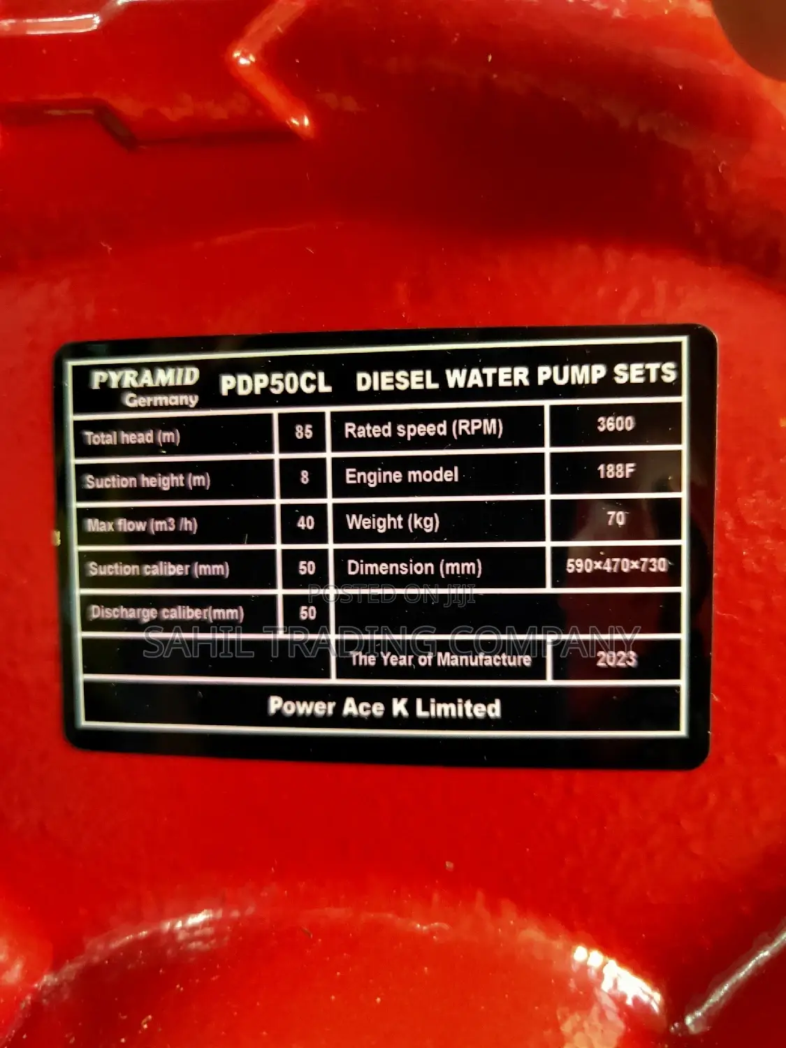 188f 14hp Pyramid Diesel High Pressure Irrigation Water Pump