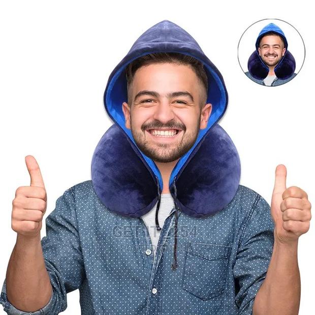 Microfiber Travel Neck Pillow With Hoodie