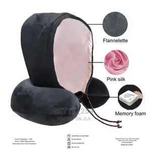 Microfiber Travel Neck Pillow With Hoodie