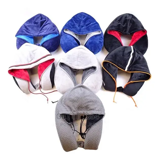 Microfiber Travel Neck Pillow With Hoodie