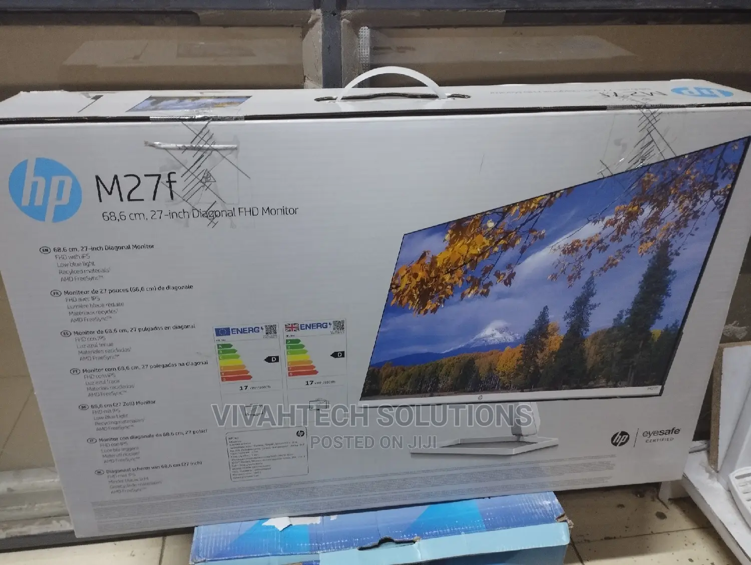 Hp M27f IPS Display 27 Inch Ultraslim Fhd1920x1080p)Monitor"