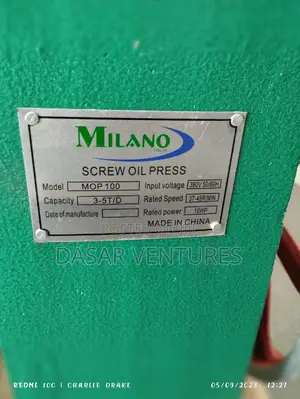 Salad Oil Press 5tonnes