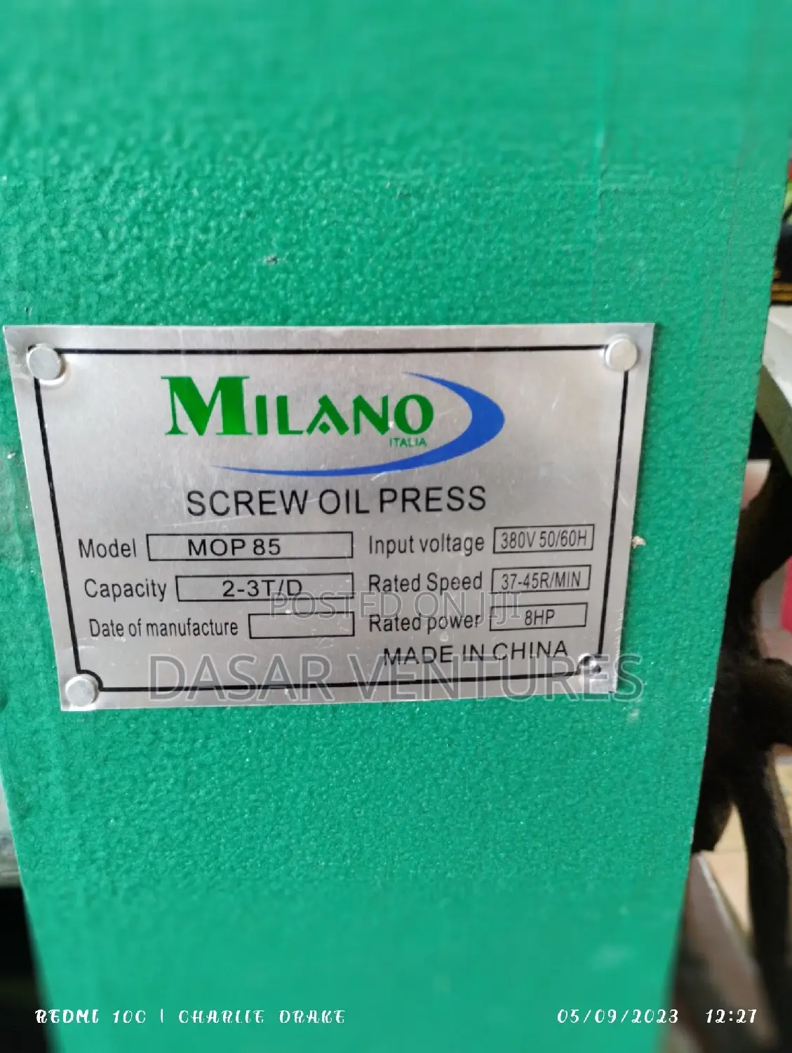 Cooking Oil Press Machine 3tonnes