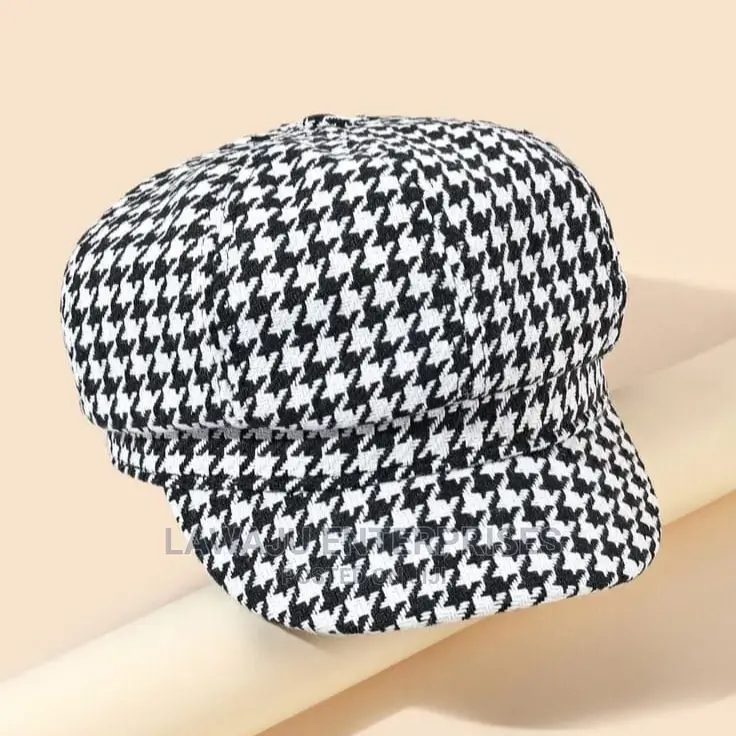 Ladies Checked Newsboys Cap / Hat