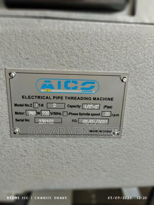 Aico 1⁄2"-2" Pipe Threader Electric - thumbnail 2