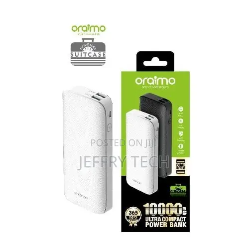 Oraimo Portable Power Bank With Two USB Outputs - 10,000mah