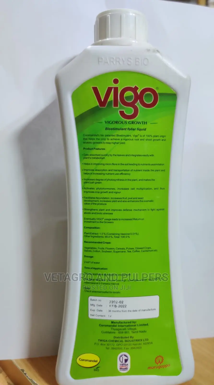 Twiga Vigo Patented Plant Based Biostimulant