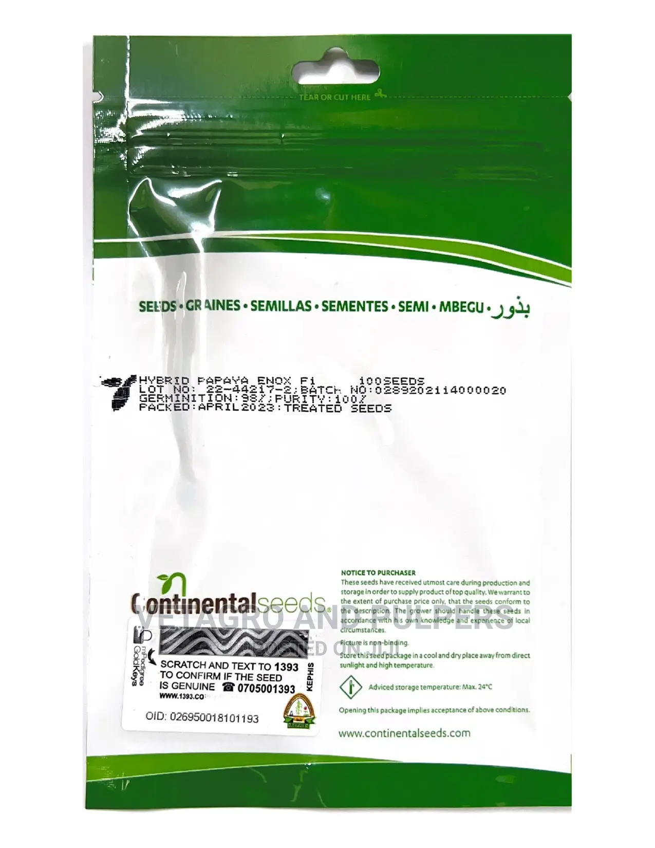 Continental Papaya Hybrid Enox F1 Seeds