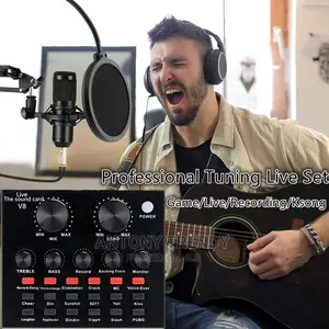 Bm800 Usb Condenser Mic With V8 Mixer Sound Card Kit