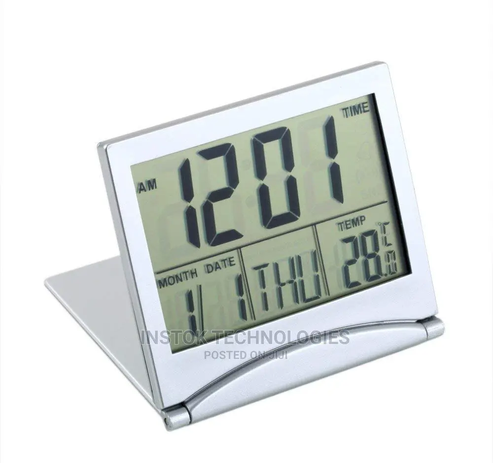 Mini Folding LCD Digital Alarm Clock