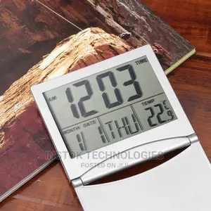 Mini Folding LCD Digital Alarm Clock