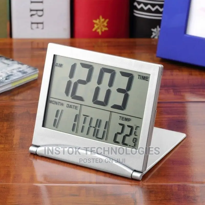 Mini Folding LCD Digital Alarm Clock