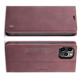 iPhone 12 Pro Retro Flip Leather Wallet Case Red