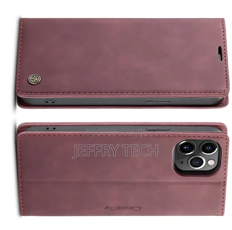 iPhone 12 Pro Retro Flip Leather Wallet Case Red