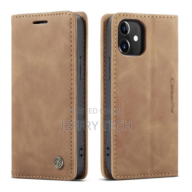 iPhone 12 Mini Retro Flip Leather Wallet Case Brown - main view