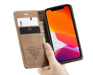 iPhone 12 Retro Flip Leather Wallet Case Brown - thumbnail 2