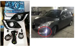 New Fog Lamps Set With LED DRL. For Suzuki Swift / Maruti