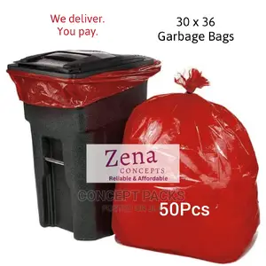 50ltr - 30 X 36 Red Garbage Bags (50pcs)