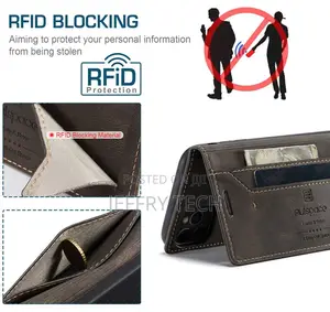 iPhone 11 Pro Max RFID Blocking Retro Flip Leather Coffee