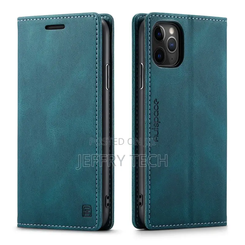 iPhone 11 Pro Max Retro Flip Leather Wallet Case Blue