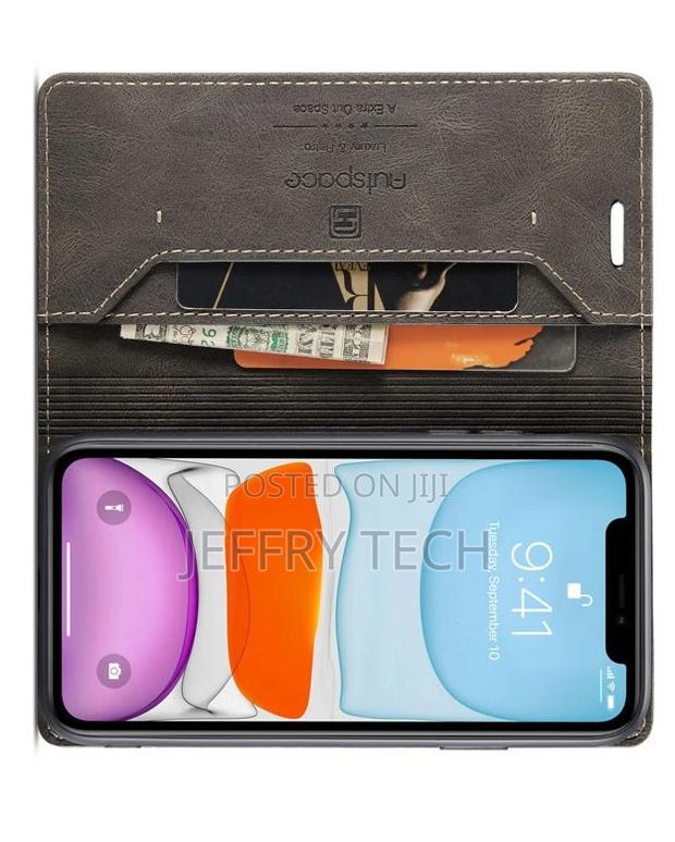 iPhone 11 Pro RFID Blocking Retro Flip Leather Wallet Case - thumbnail 3