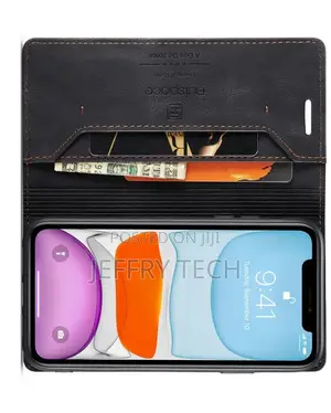 iPhone 11 Pro Retro Flip Leather Wallet Case Black