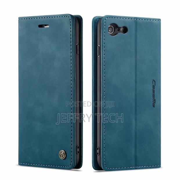 iPhone 6S Plus/6 Plus Anti-Fall Leather Wallet Case Blue - main view