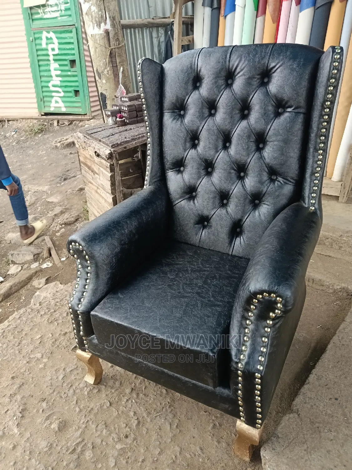 Wing Chair Black in Colour