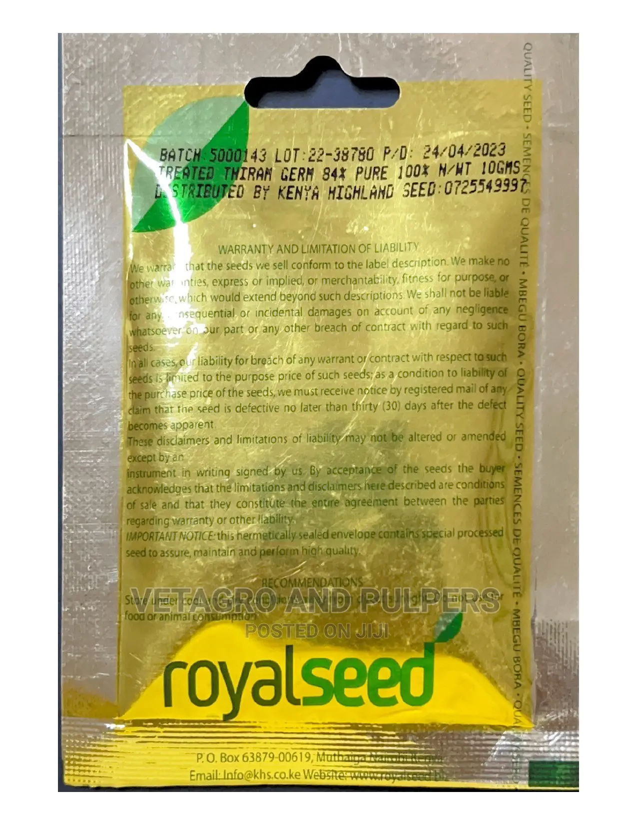 Royal Swiss Chard Fordhook Giant Spinach Seeds in Nairobi Central