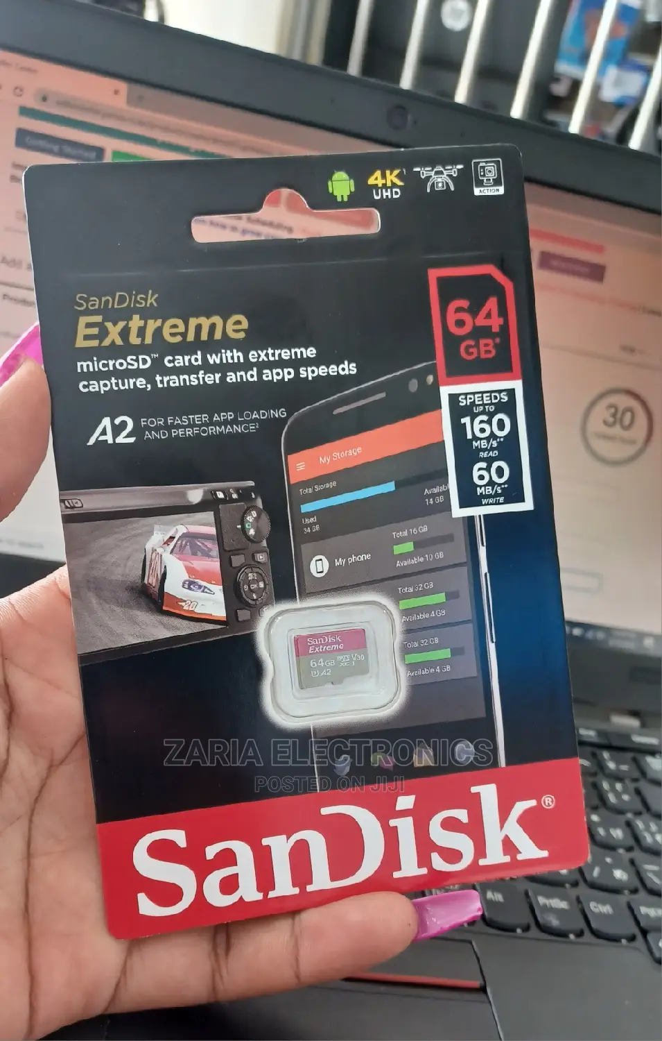 Micro 64gb Extreme 160mbps For Cameras And Phones
