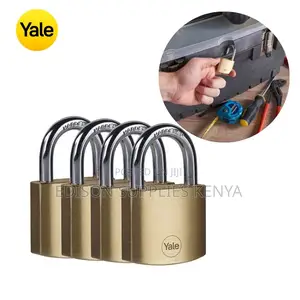 Yale Padlocks - 4 Pack Set Of Brass Padlocks Keyed-alike