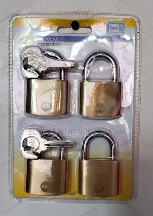 Yale Padlocks - 4 Pack Set Of Brass Padlocks Keyed-alike