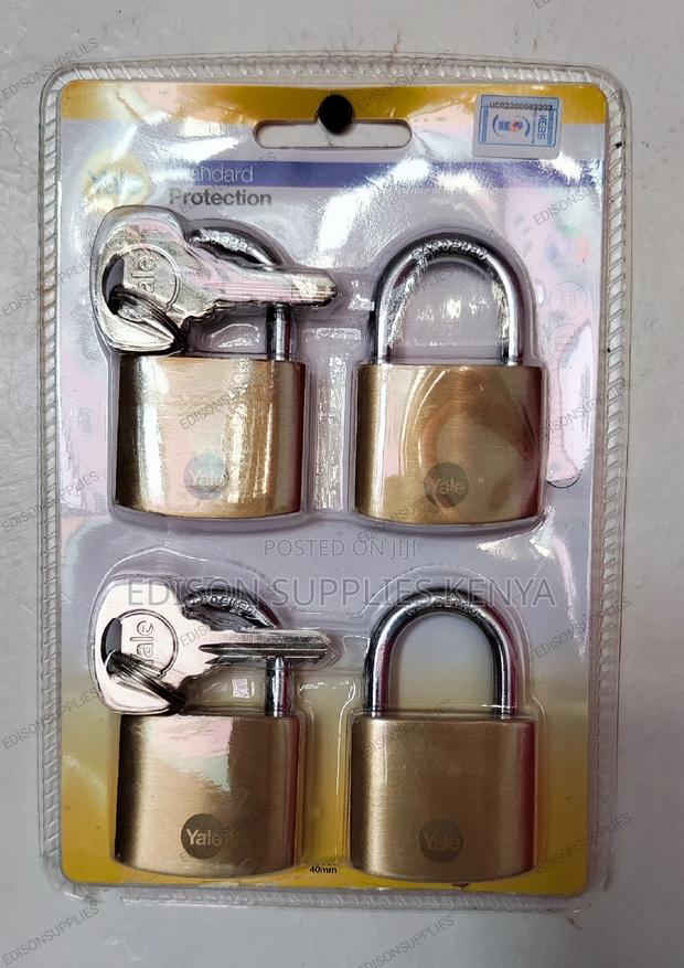Yale Padlocks - 4 Pack Set Of Brass Padlocks Keyed-alike