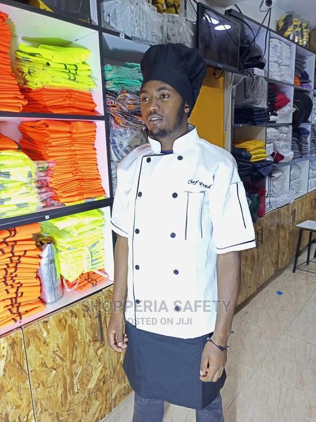 Jacket for Chefs- White With Black Pipping