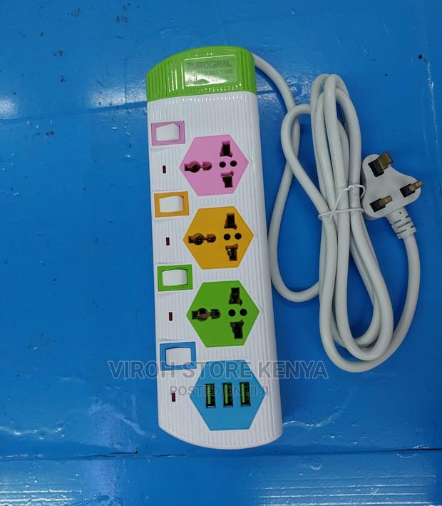 3way 3 Usb Ports 2500watts Socket Extension Cable 3M Long - thumbnail 2