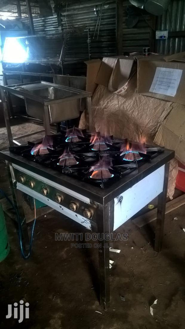 Stainless Steel Gas Cooker Six Burner
