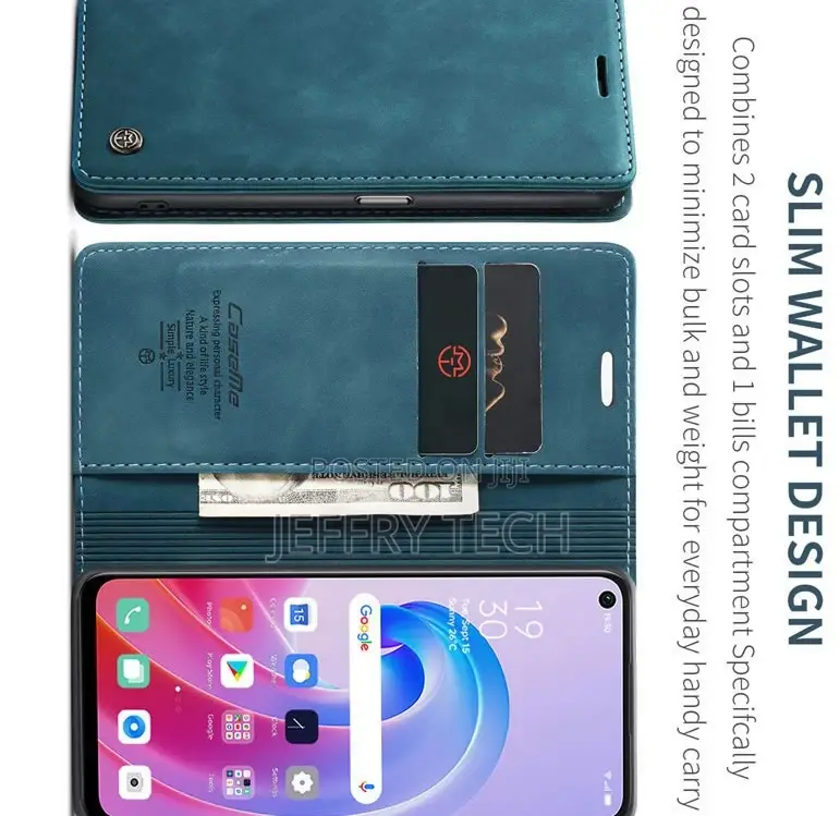 OPPO A96 4G Retro Flip Leather Wallet Case Blue
