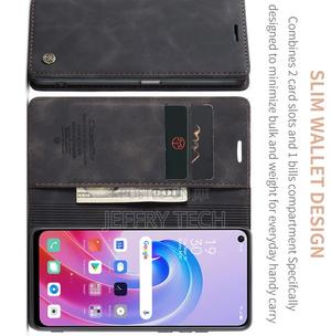 OPPO A96 4G Retro Flip Leather Wallet Case Black - thumbnail 2