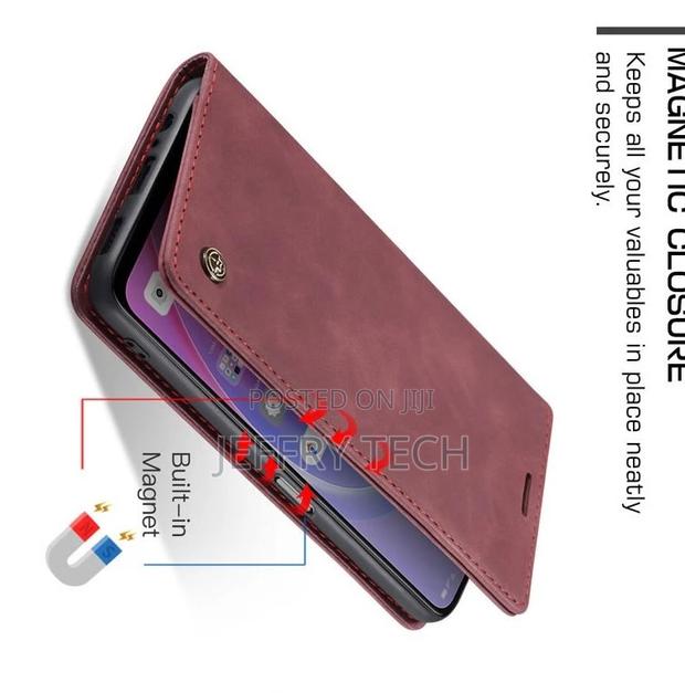 OPPO A76 4G Retro Flip Leather Wallet Case Red - thumbnail 3