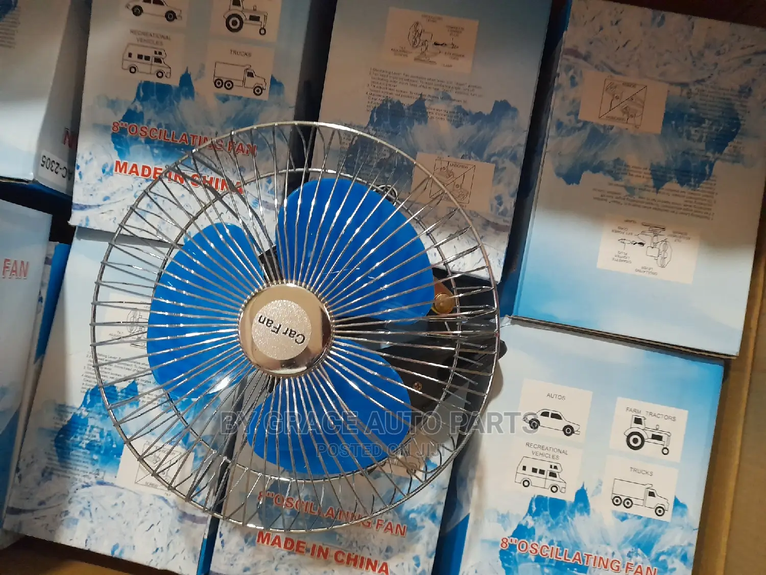 8"Inch Oscillating Car Fan.