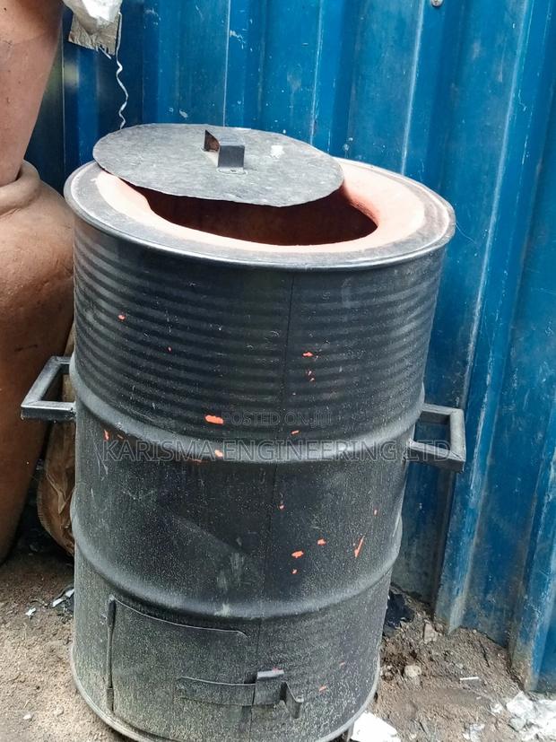 Affordable Tandoor Oven Full Drum With Lid - main view