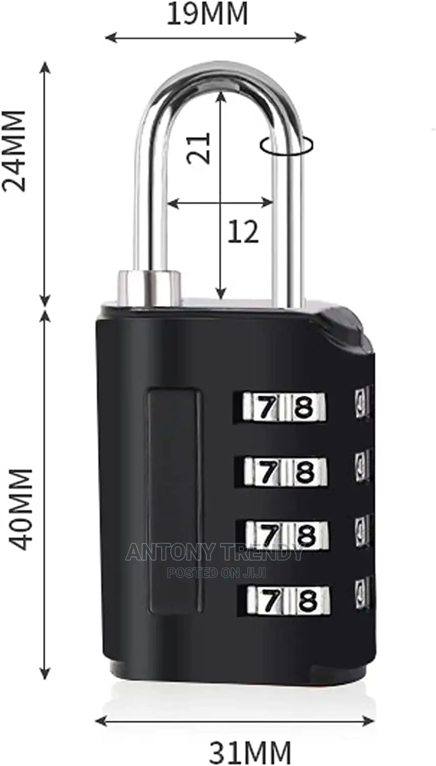 Mini 4 Digits Number Password Code Lock Combination Padlock