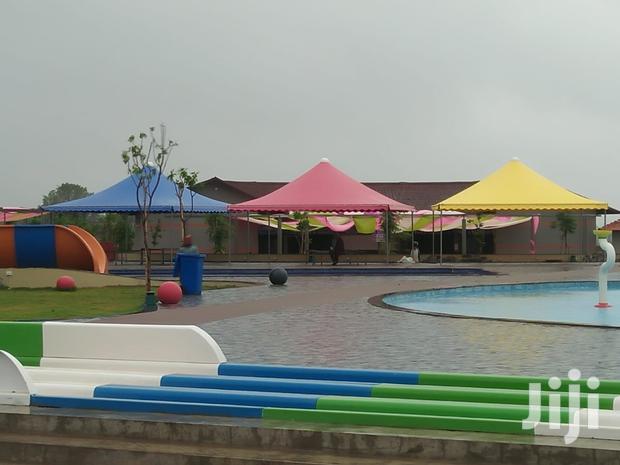 Swimming Pool Colourd Tents - main view