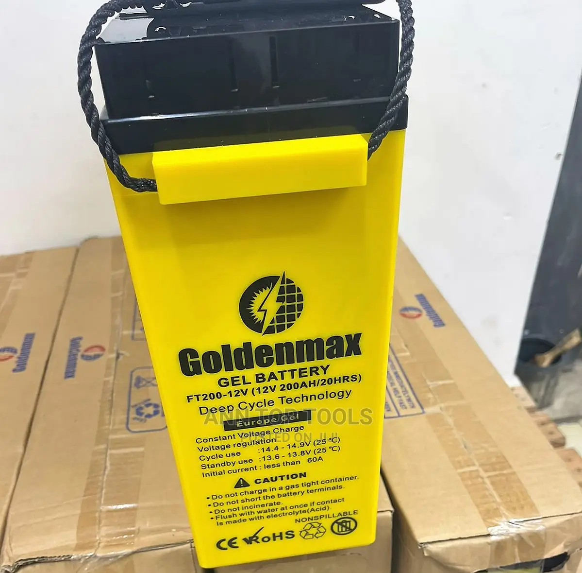 Goldenmax Gel Deep Cycle Slim Battery 200ah 12v 20hrs