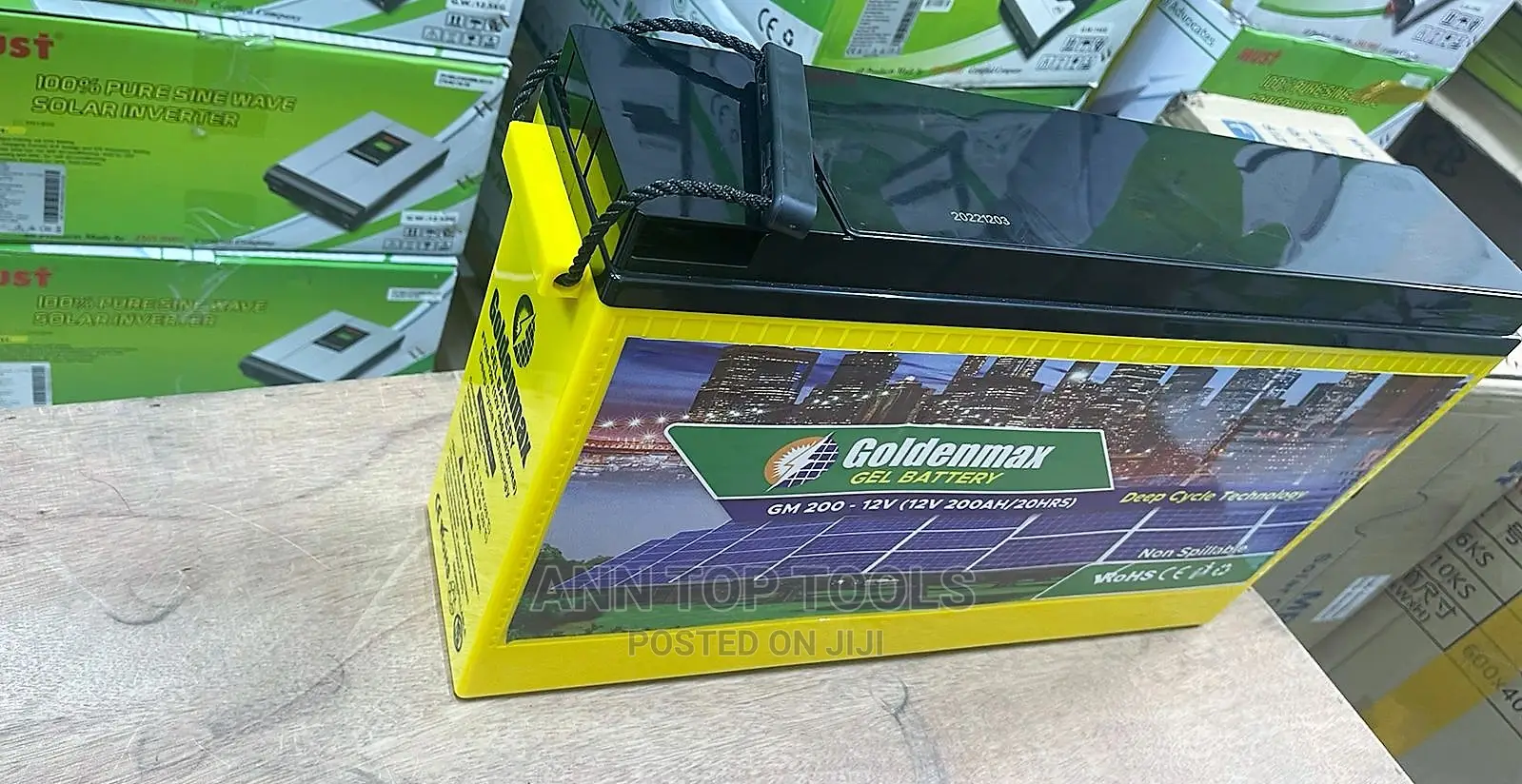 Goldenmax Gel Deep Cycle Slim Battery 200ah 12v 20hrs