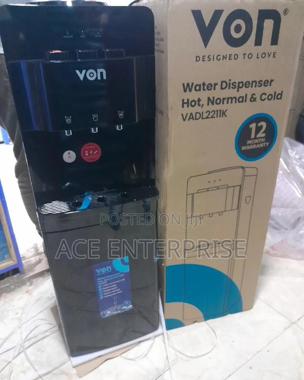 Von 3 Taps Water Dispenser Black - main view