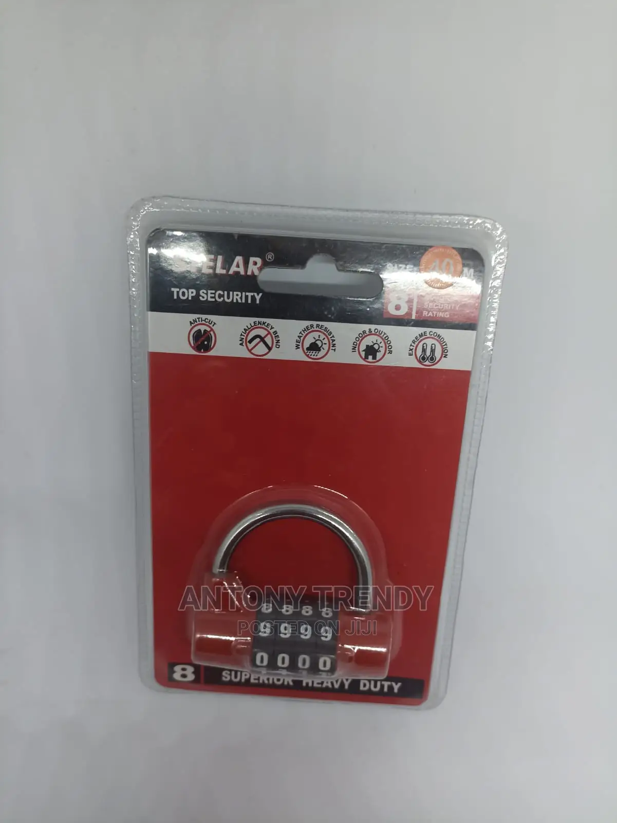Resettable 5 Digit Combination Padlock