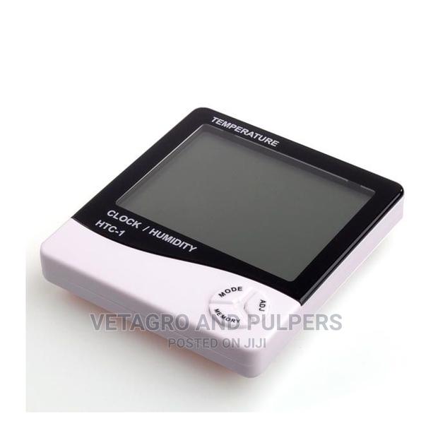 Electronic Digital Thermometer and Hygrometer With Clock - thumbnail 2