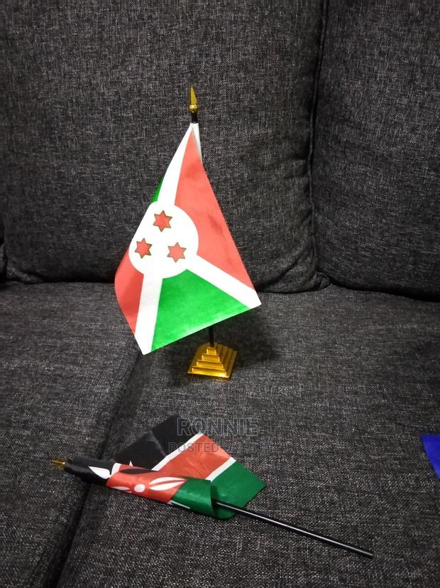 Burundi Country Flag + Detachable Stand + Base
